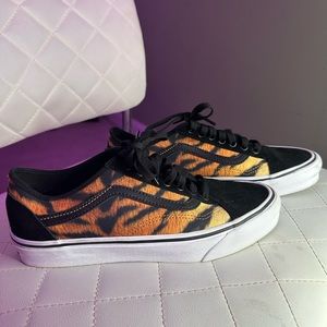 Tiger Printed Vans! Worn once!